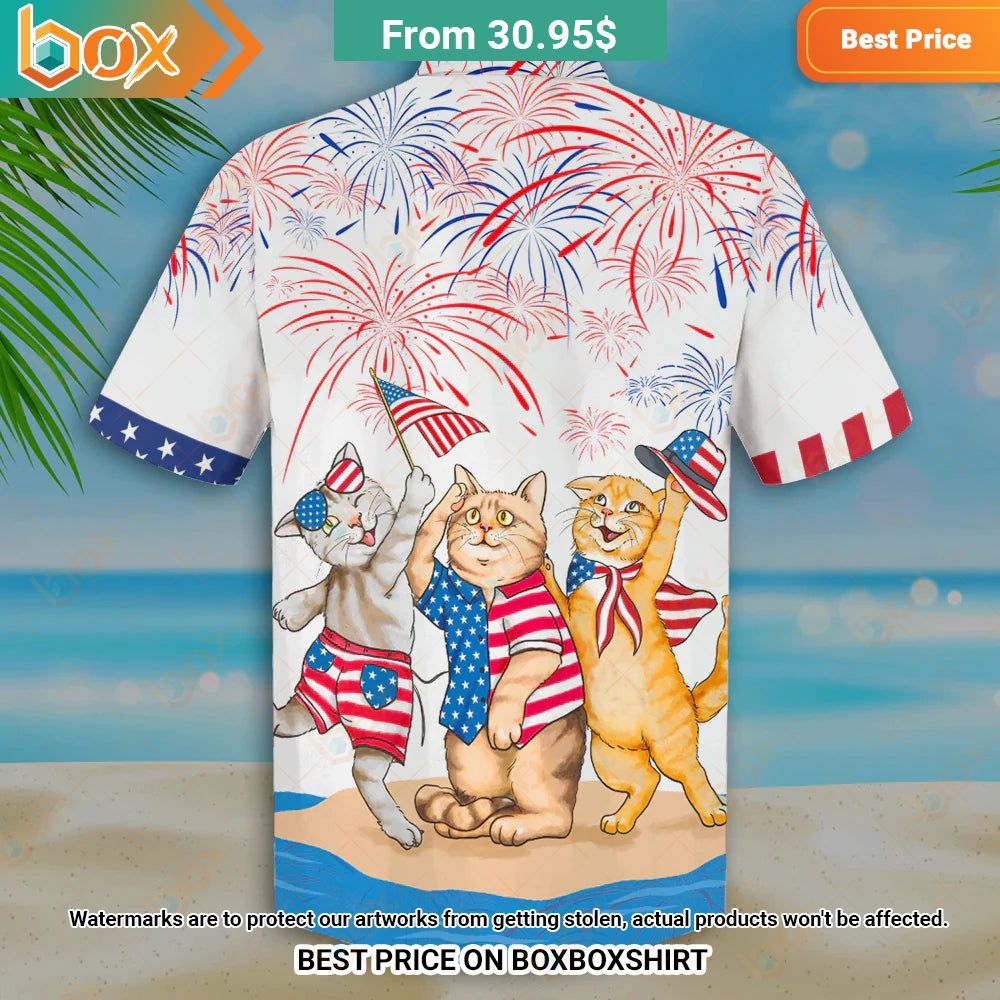 Cat Independence Day Hawaiian Shirt Cuteness overloaded
