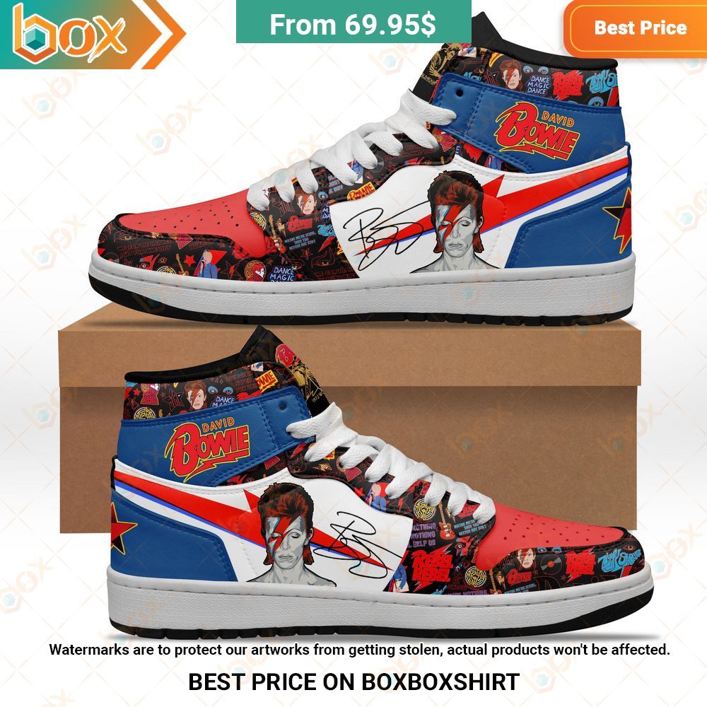David Bowie Air Jordan High Top Shoes Generous look