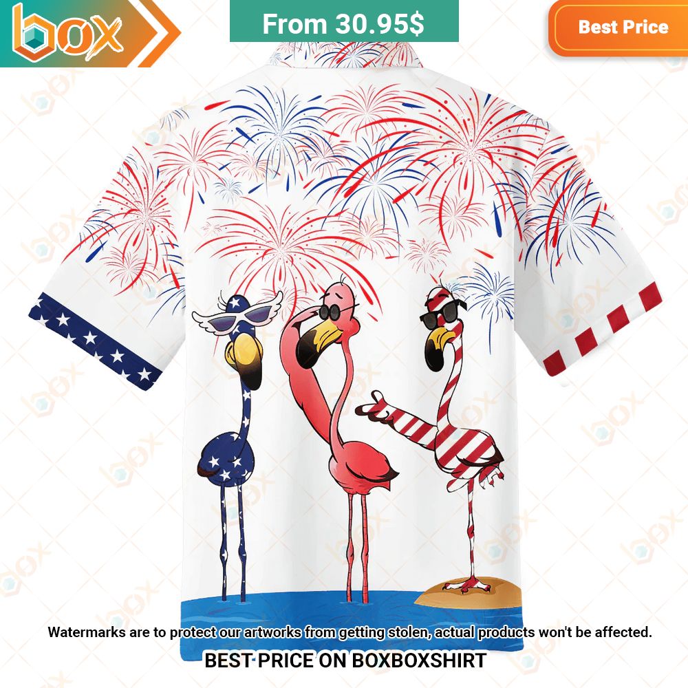 Flamingo Happy 4th of July Hawaiian Shirt You are always best dear