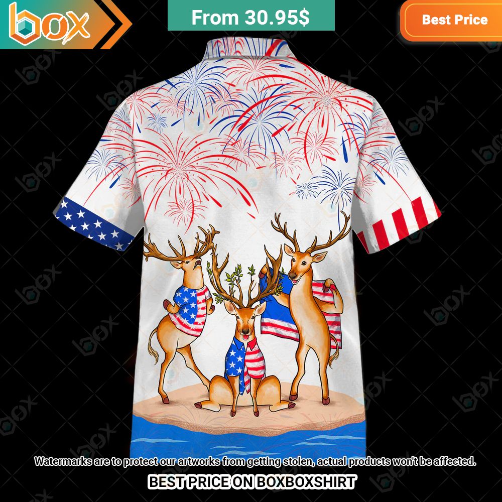 Happy 4th Of July American Deer Hawaiian Shirt Out of the world