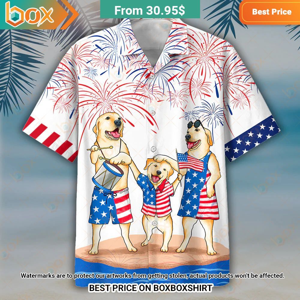 Labrador Retriever Independence Day 4th Of July Hawaiian Shirt Speechless