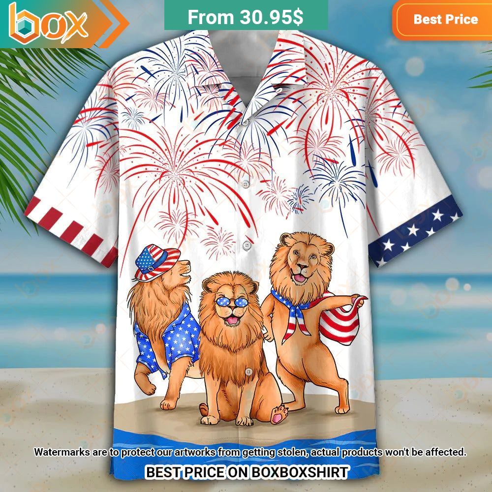Lion Happy US Independence Day Hawaiian Shirt My favourite picture of yours