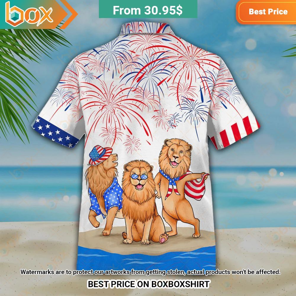 Lion Happy US Independence Day Hawaiian Shirt Good look mam
