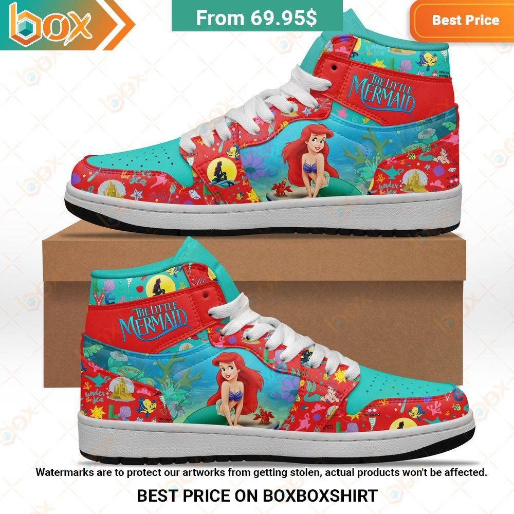 The Little Mermaid Air Jordan High Top Shoes Amazing Pic