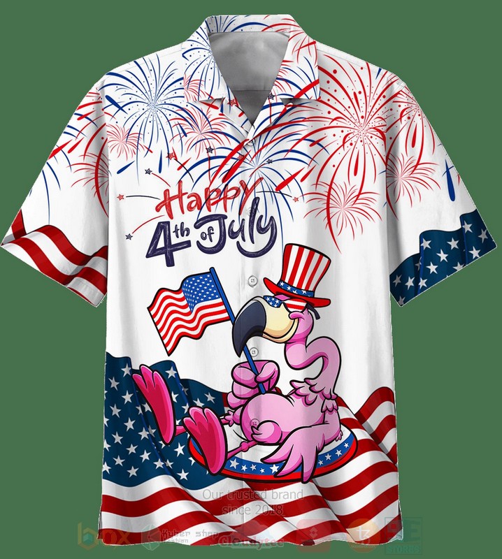 Happy_4th_of_July_Flamingo_US_Flag_Hawaiian_Shirt_Short