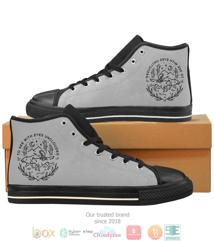 Mononoke_Hime_Grey_High_Top_Shoes