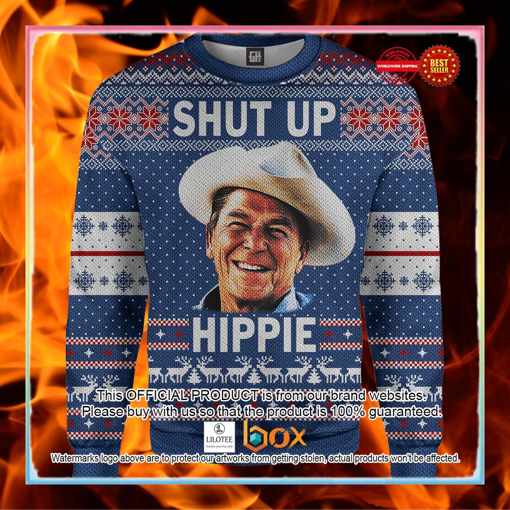 ronald-reagan-shut-up-hippie-christmas-sweater-1-323