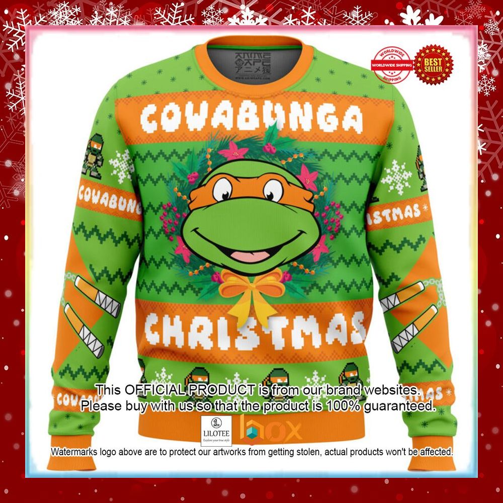 cowabunga-michaelangelo-christmas-teenage-mutant-ninja-turtles-christmas-sweater-1-233