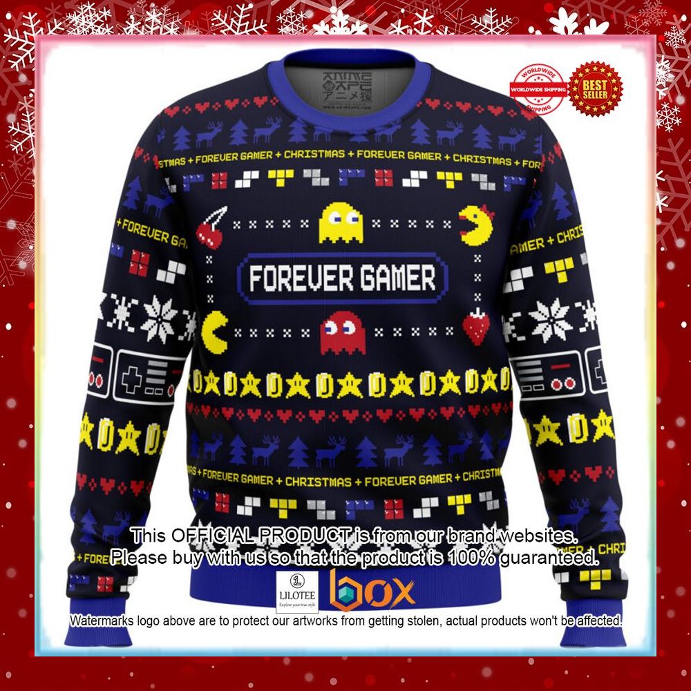 forever-gamer-christmas-pac-man-christmas-sweater-1-769