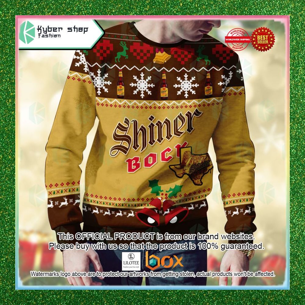 HOT Shiner Bock logo brown Sweater - Boxbox Branding-Luxury t-shirts ...