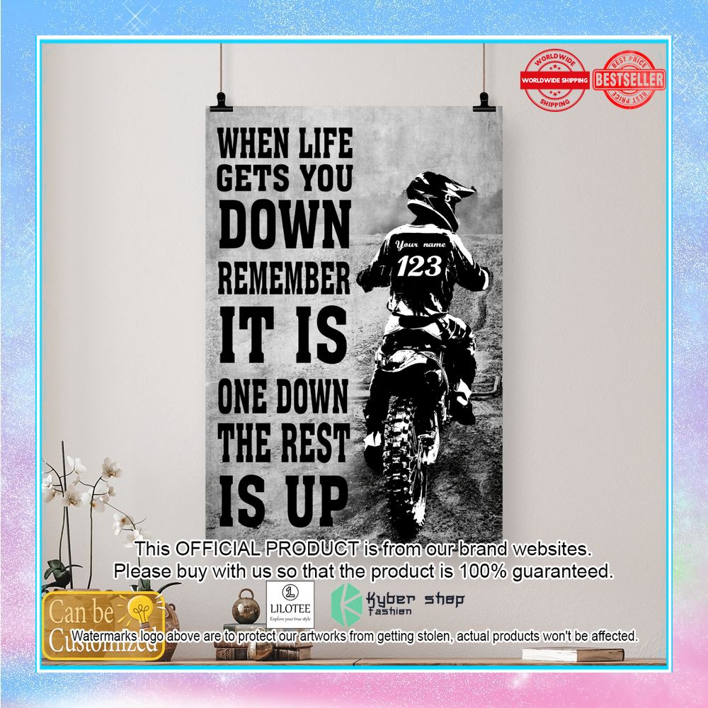 personalized-when-life-gets-you-down-remember-its-only-one-down-and-the-rest-is-up-motorbike-poster-3-613