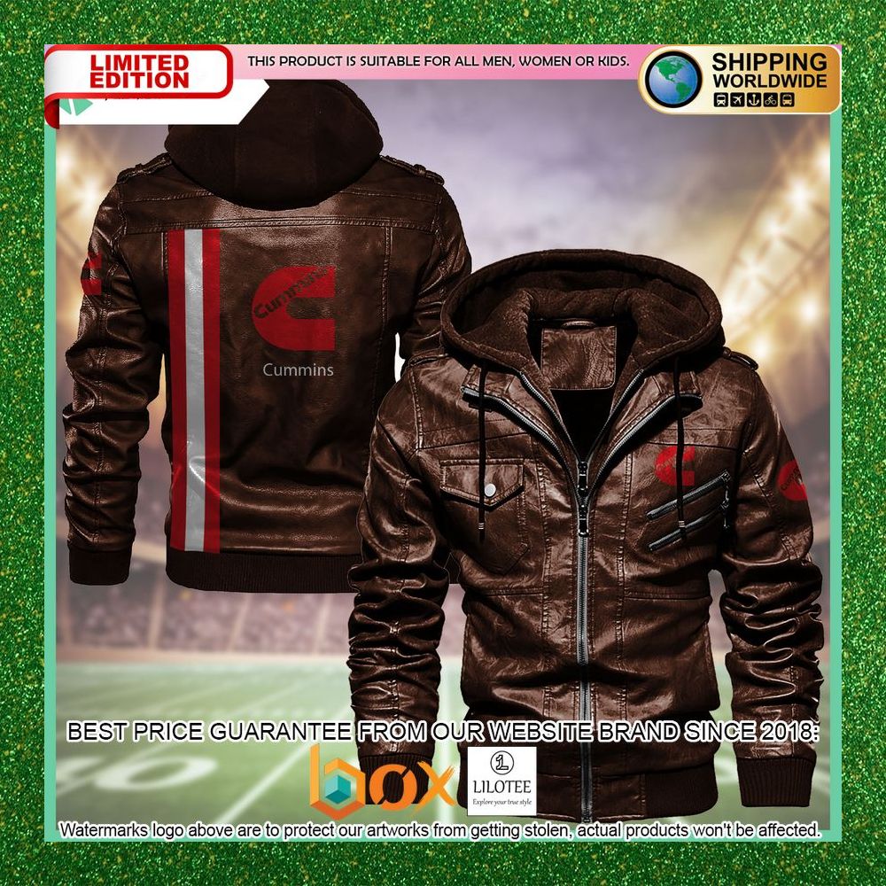 NEW Cummins Leather Jacket - Boxbox Branding-Luxury t-shirts online in USA