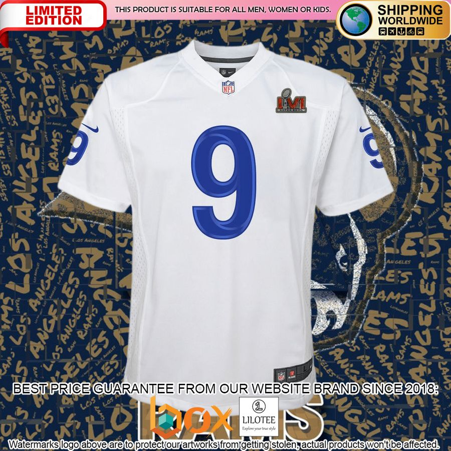 matthew-stafford-los-angeles-rams-youth-super-bowl-lvi-patch-white-football-jersey-5-508