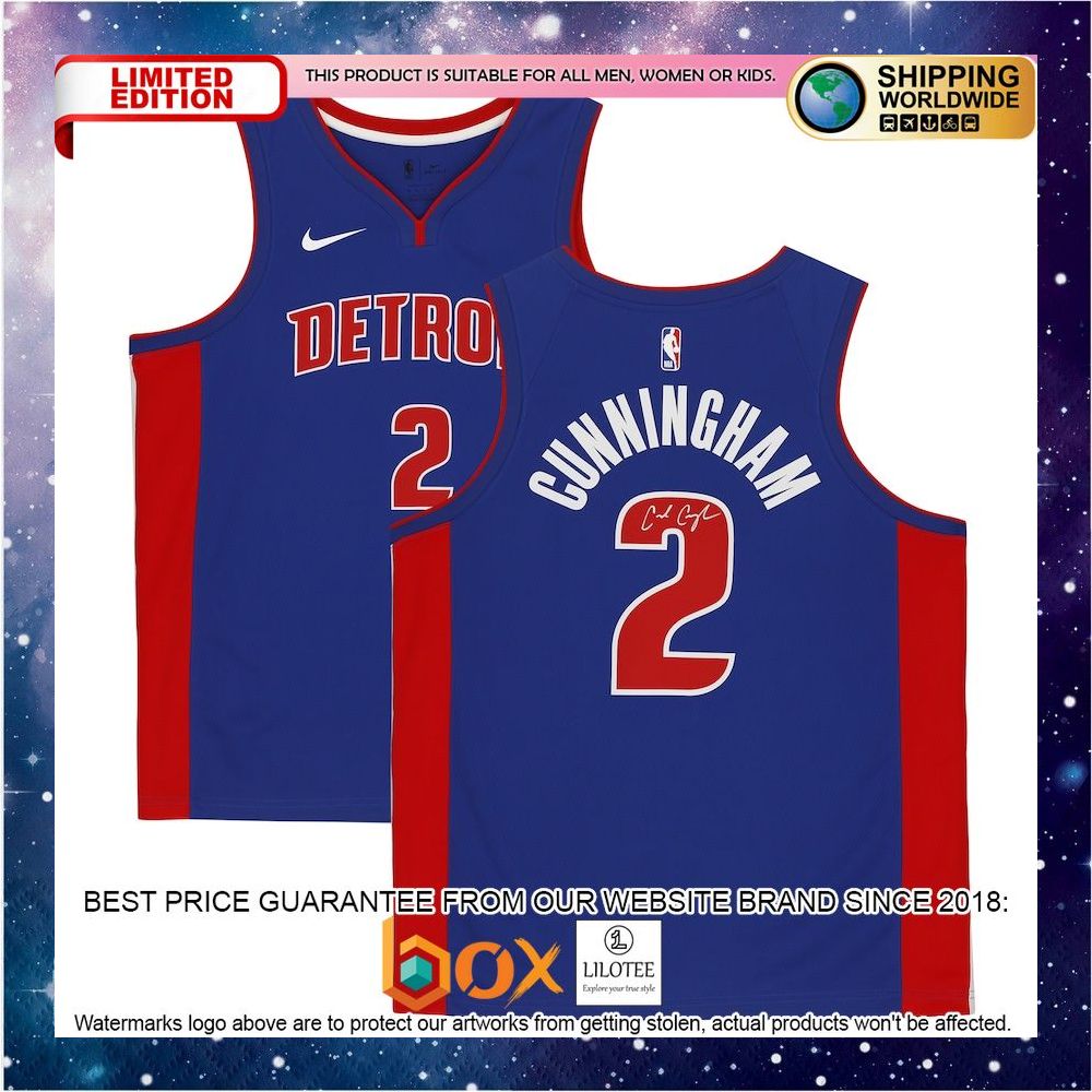 NEW Cade Cunningham Detroit Pistons Basketball Jersey - Boxbox Branding ...