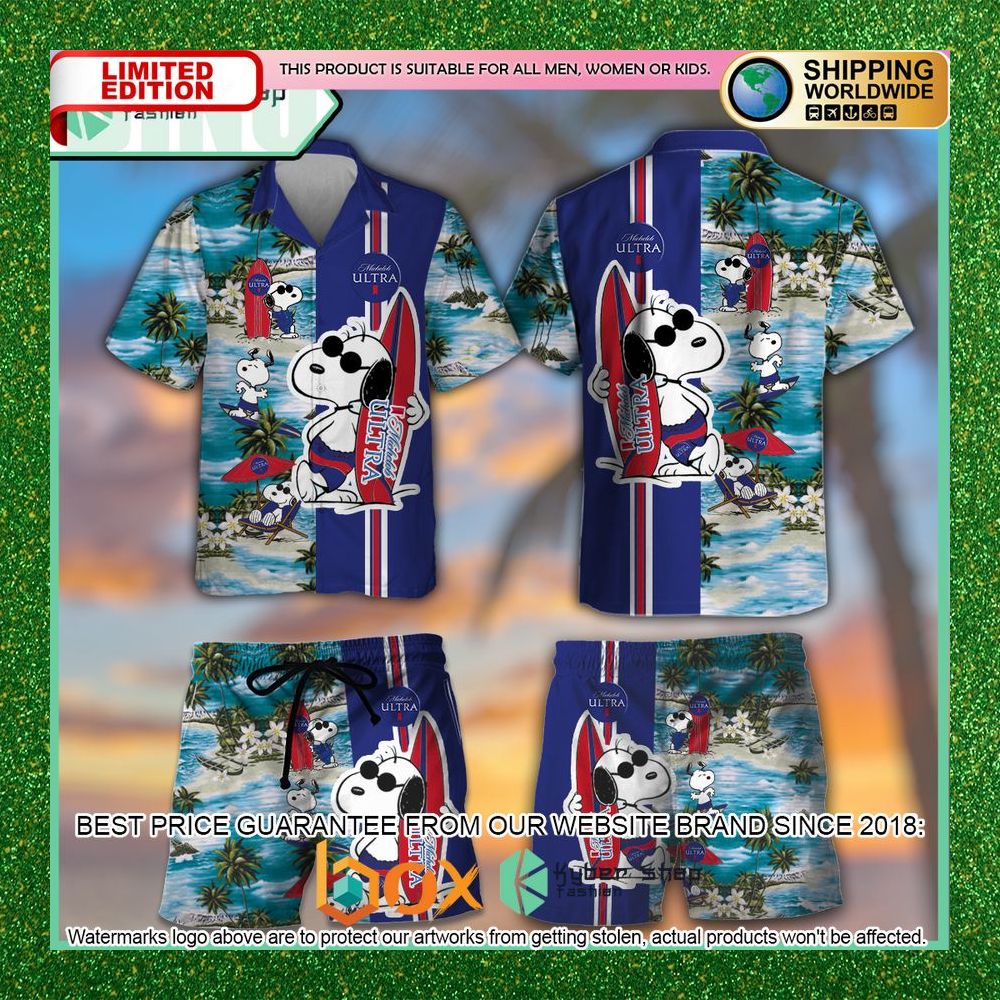 michelob-snoopy-hawaiian-shirt-and-shorts-1-334