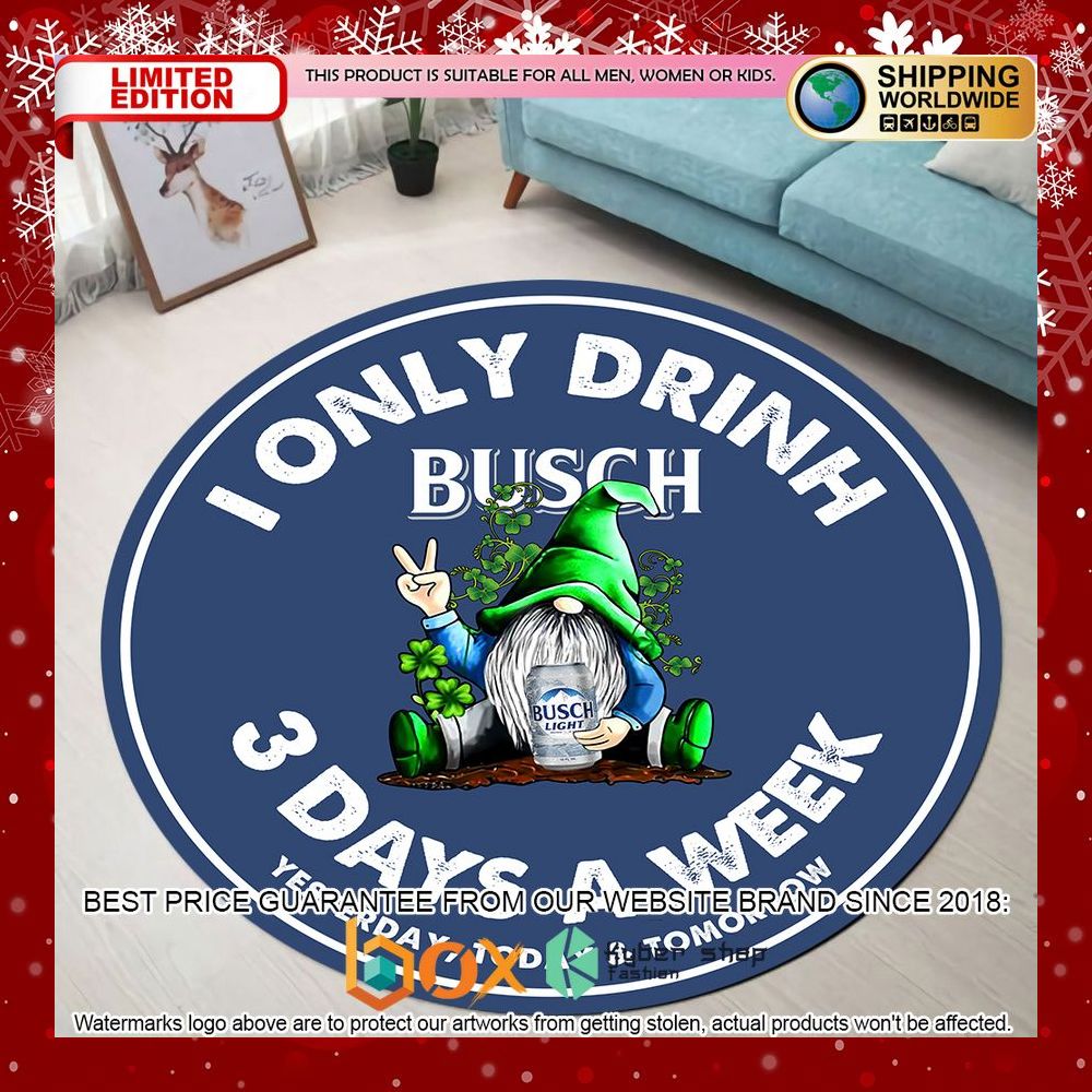 st-patrick-day-gnome-i-only-drink-busch-light-round-rug-1-734