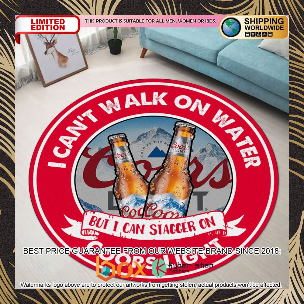 i-cant-walk-on-water-but-i-can-stagger-on-coors-light-round-rug-1-674