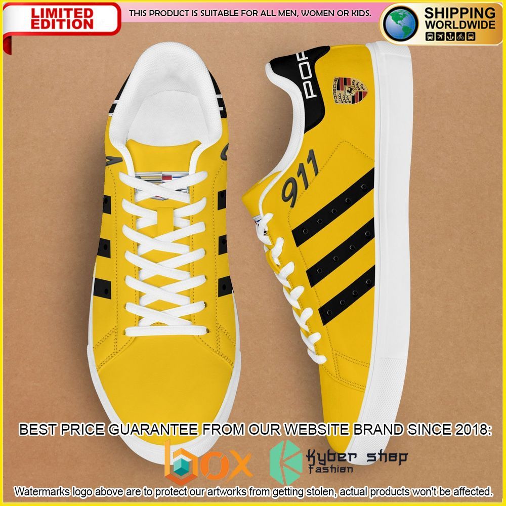 porsche-911-yellow-stan-smith-low-top-shoes-4-397