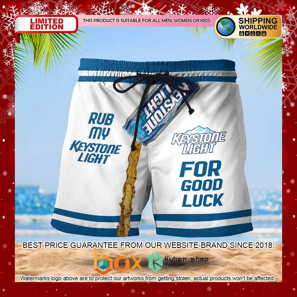 rub-my-keystone-light-for-good-luck-beach-shorts-1-372