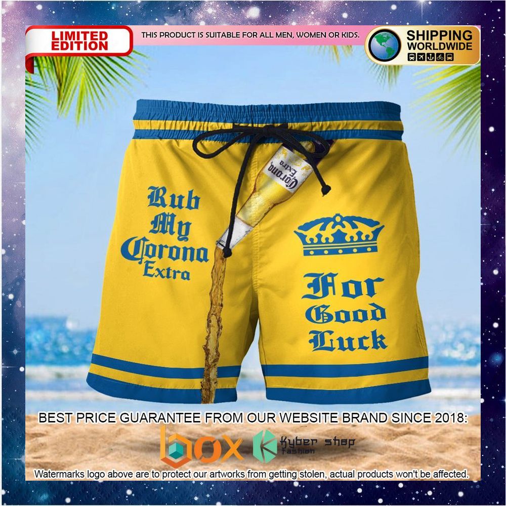 rub-my-corona-extra-for-good-luck-beach-shorts-1-486