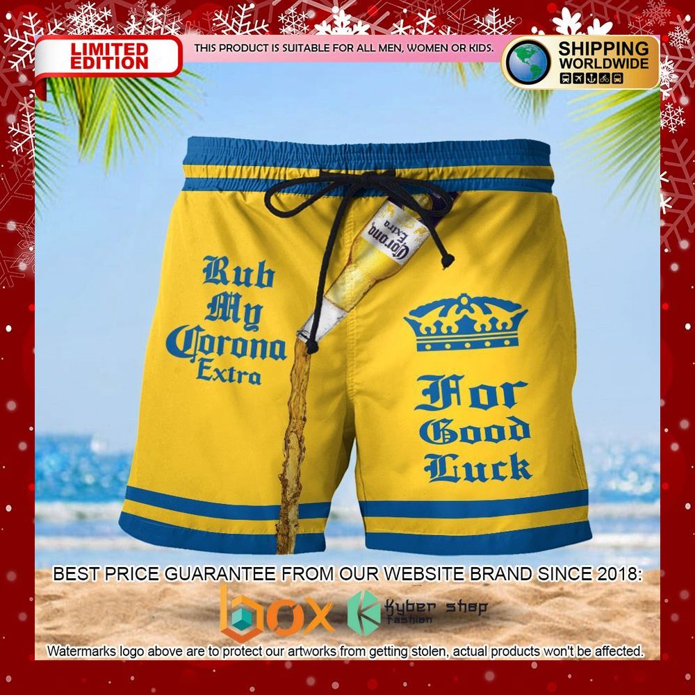 rub-my-corona-extra-for-good-luck-beach-shorts-1-213