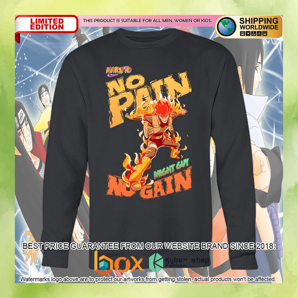 naruto-night-guy-no-pain-no-gain-shirt-hoodie-4-539