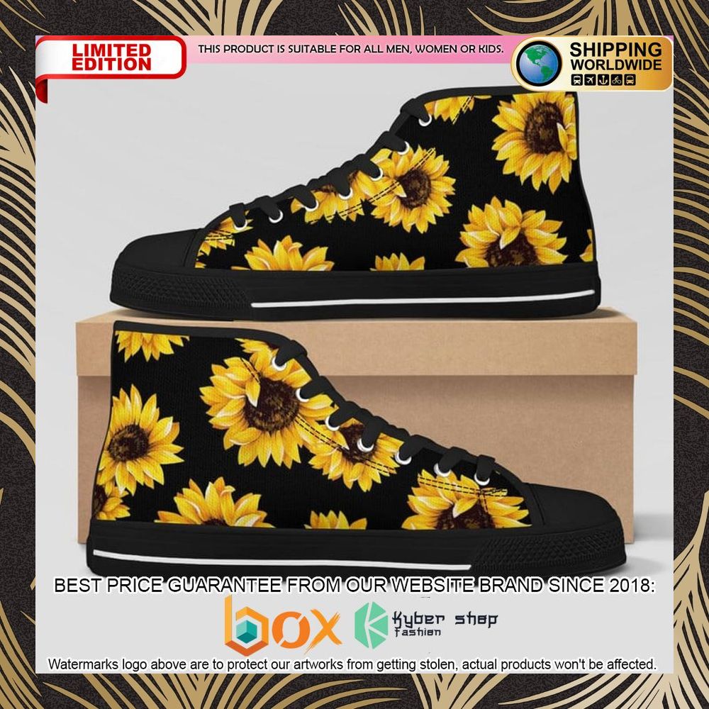 sunflowers-black-canvas-high-top-shoes-1-492