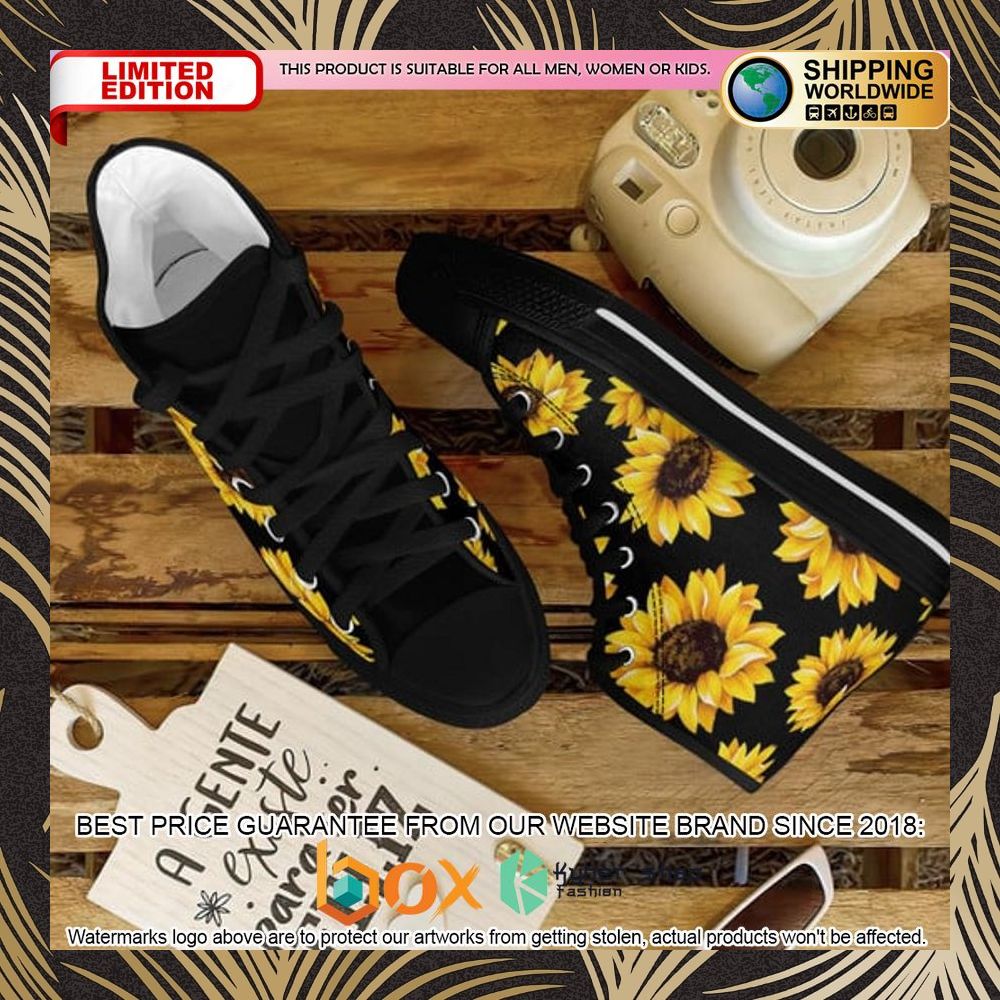 sunflowers-black-canvas-high-top-shoes-2-112