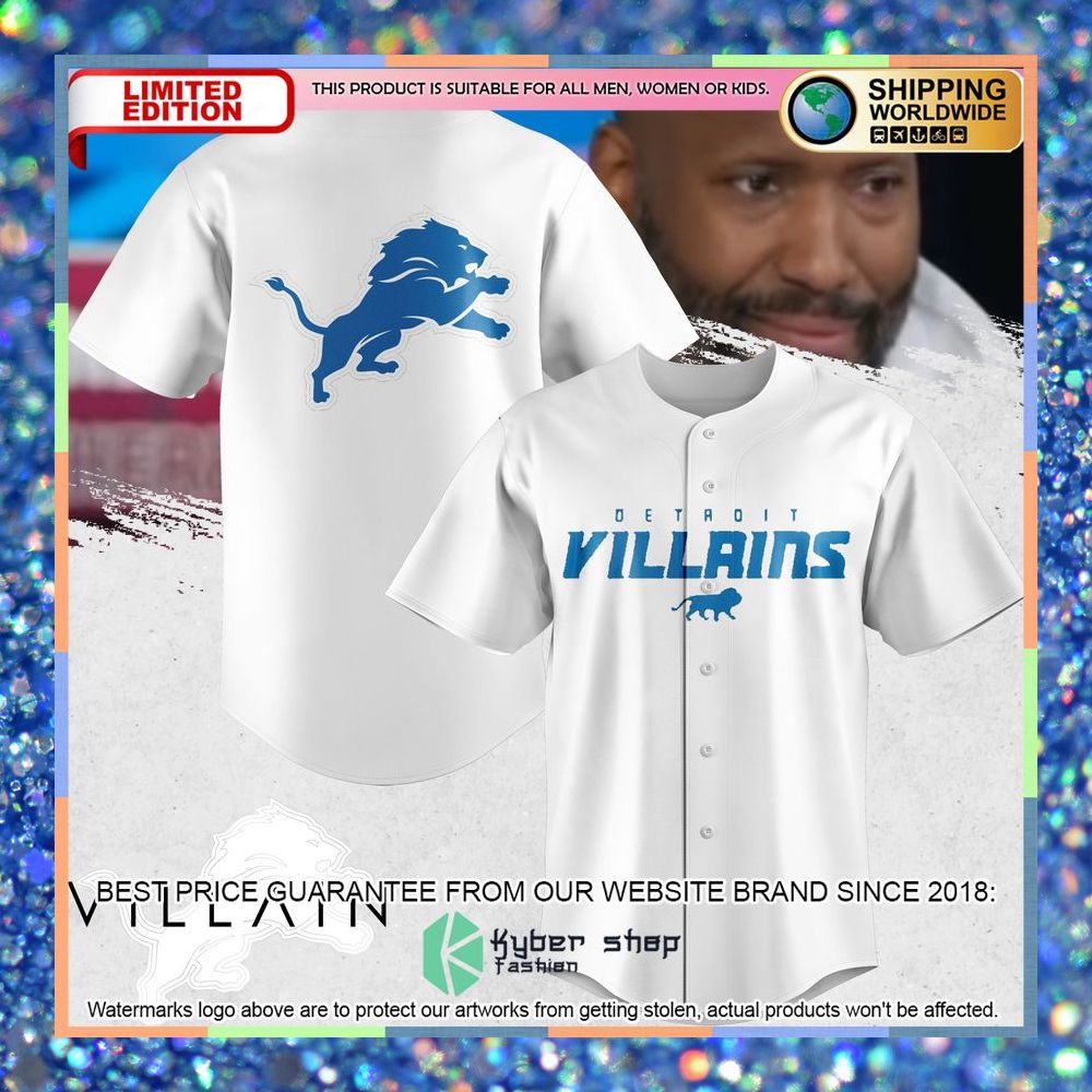 Detroit-Lions-Villain-White-Baseball-Jersey-1