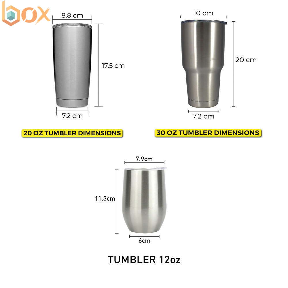 tumbler Size Chart: