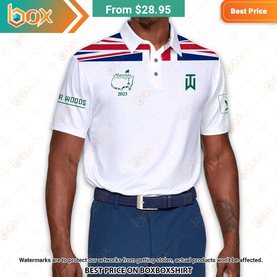 HOT Masters Tournament Flag Of The UK Tiger Woods Polo Shirt 1