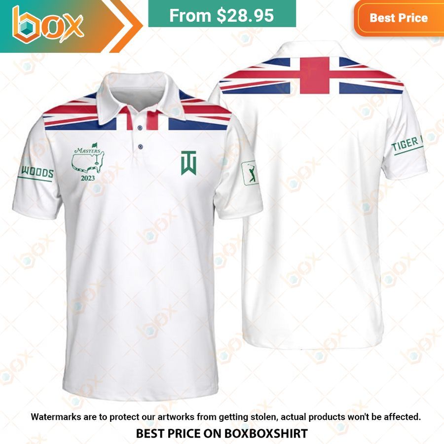 HOT Masters Tournament Flag Of The UK Tiger Woods Polo Shirt 18