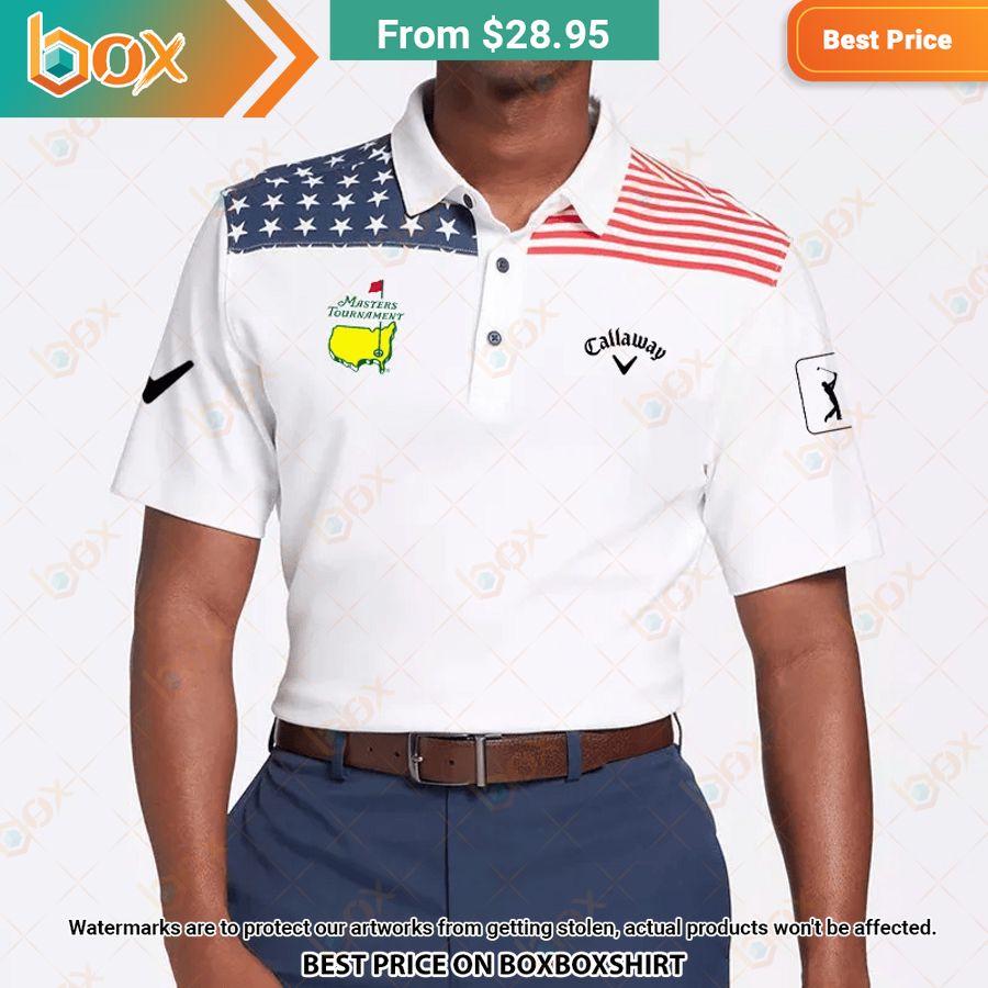 HOT Masters Tournament Flag Of The US Polo Shirt 19