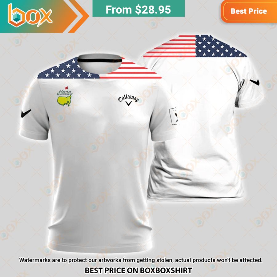 HOT Masters Tournament Flag Of The US Polo Shirt 7