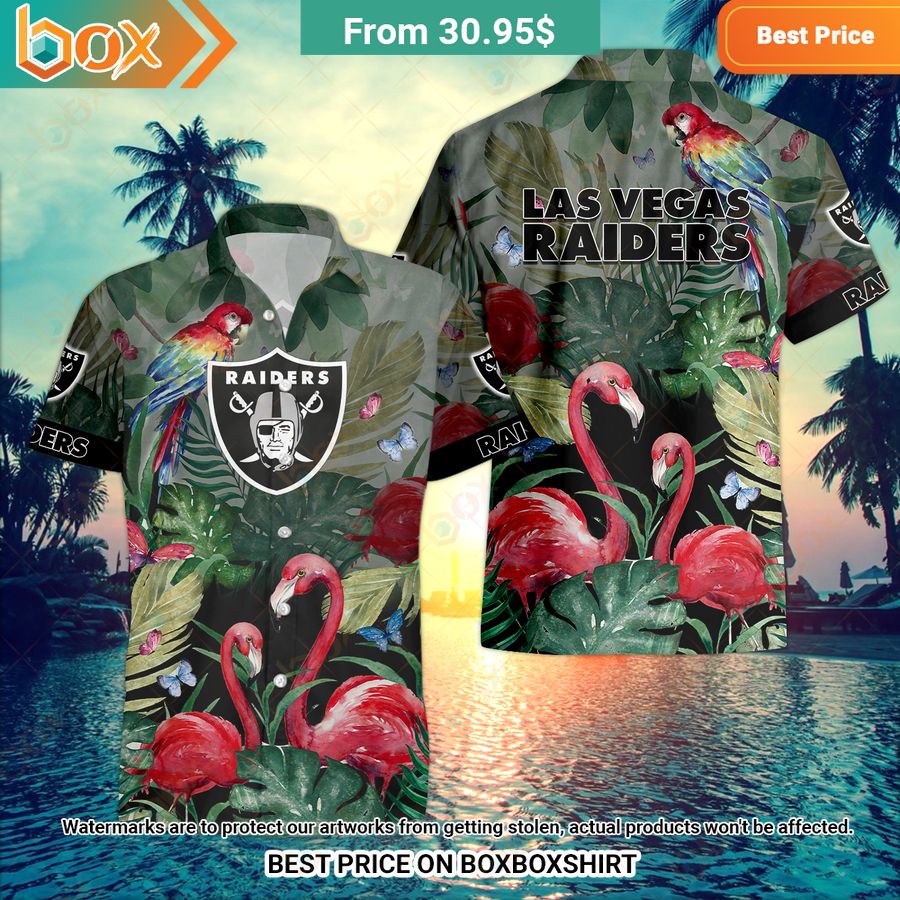 HOT Las Vegas Raiders Flamingo Hawaiian Shirt 7