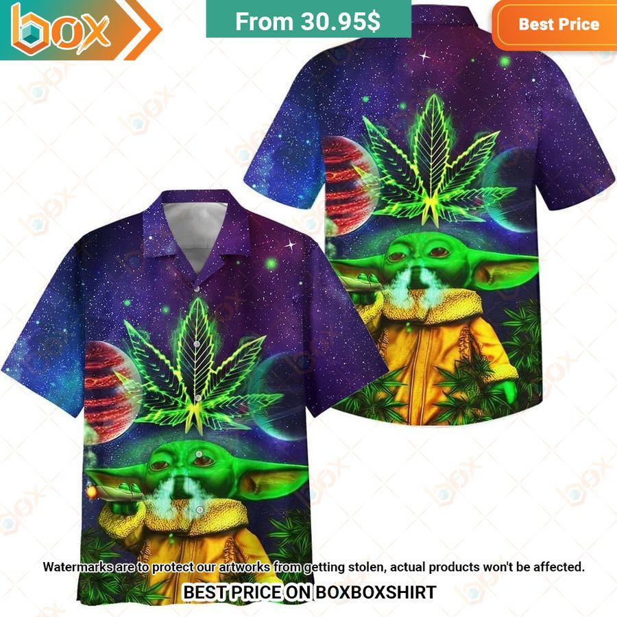 HOT Yoda Weed Galaxy Hawaiian Shirt 1